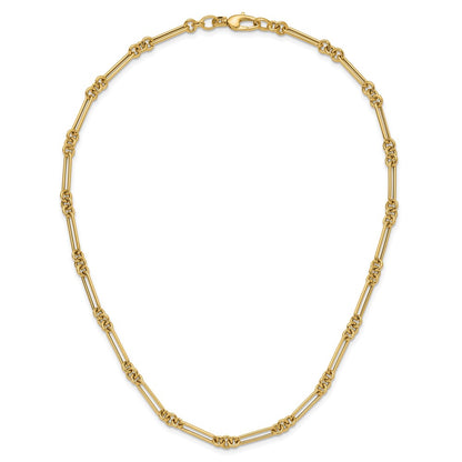 14K Yellow Gold Polished Fancy Link Necklace