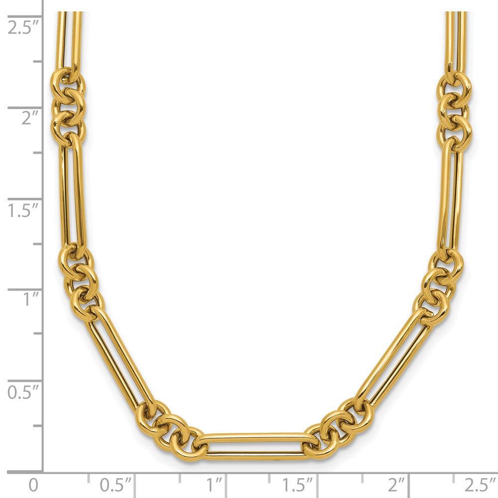 14K Yellow Gold Polished Fancy Link Necklace