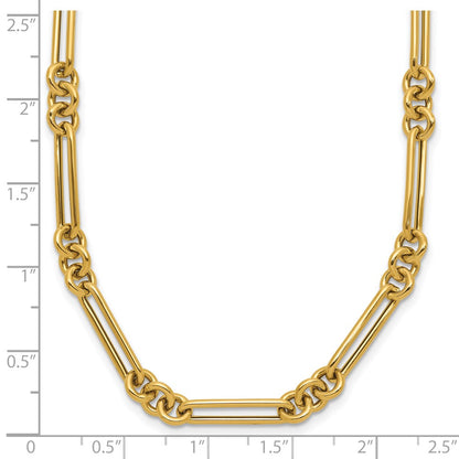 14K Yellow Gold Polished Fancy Link Necklace