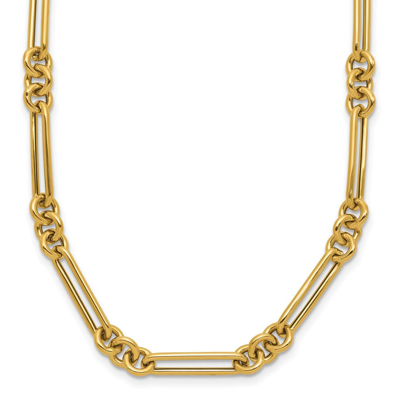14K Yellow Gold Polished Fancy Link Necklace