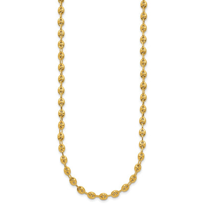 14K Yellow Gold Polished Fancy Link Necklace