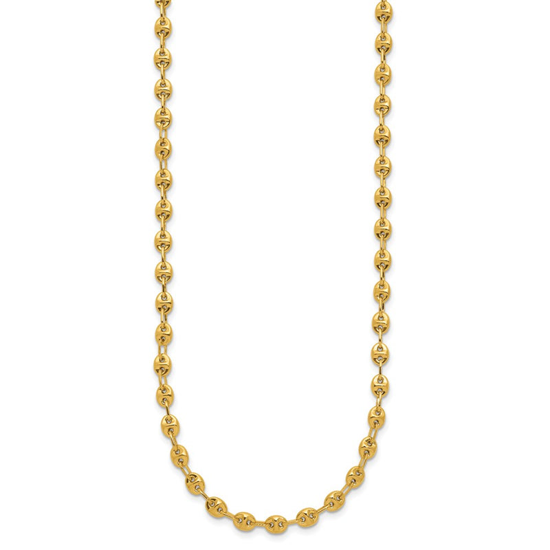 14K Yellow Gold Polished Fancy Link Necklace