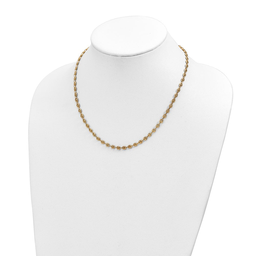14K Yellow Gold Polished Fancy Link Necklace
