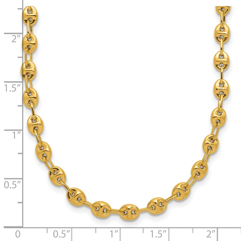 14K Yellow Gold Polished Fancy Link Necklace
