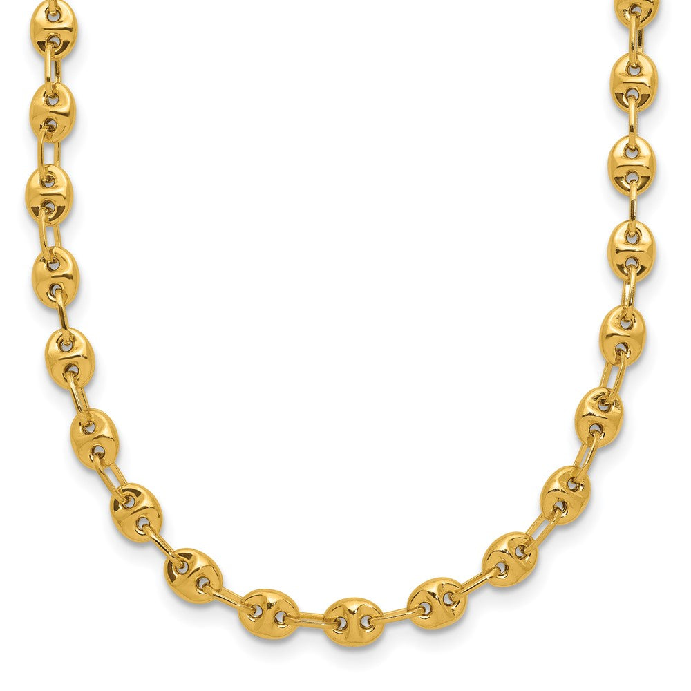 14K Yellow Gold Polished Fancy Link Necklace