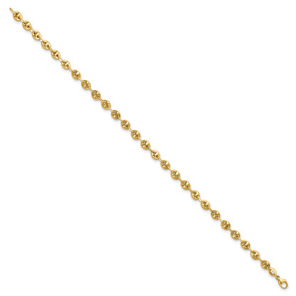 7.5 Inch 14K Polished Fancy Link Bracelet