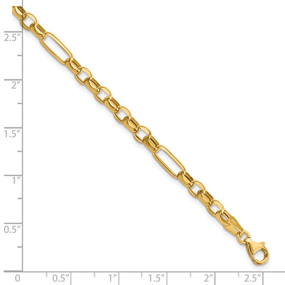 7.5 Inch 14K Polished Fancy Link Bracelet