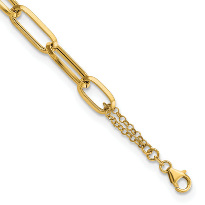 7 Inch 14K Polished Multi Link 7In Bracelet