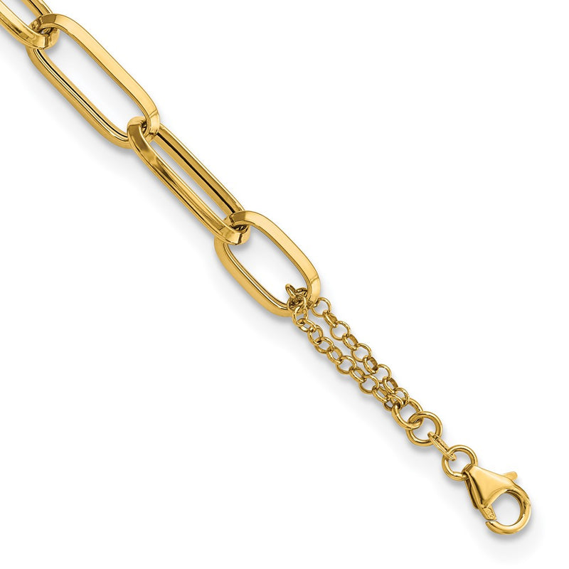 7 Inch 14K Polished Multi Link 7In Bracelet
