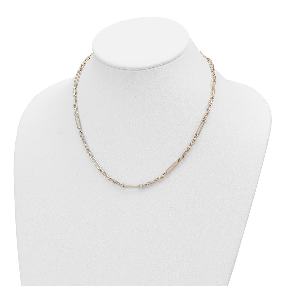 14K Yellow Gold Polished Fancy Link Chain Necklace