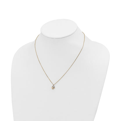 14K Two-Tone Heart Lock And Key Necklace