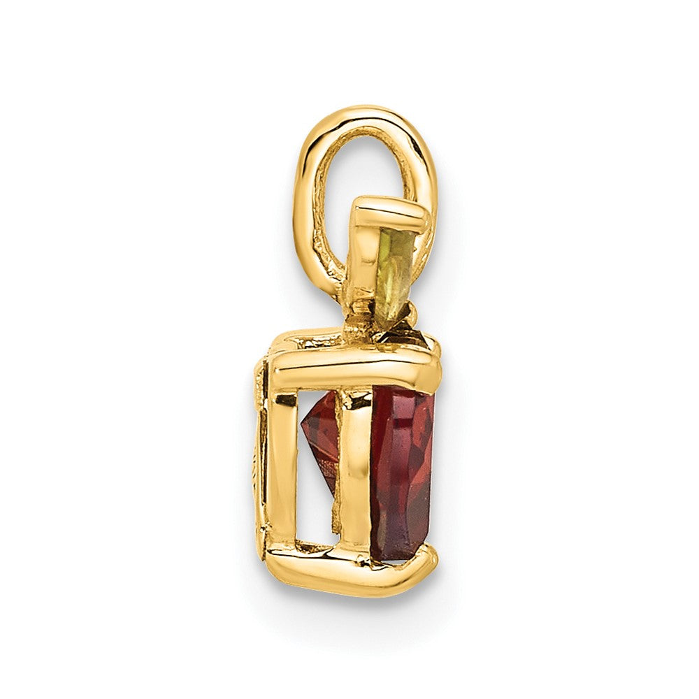 14K Yellow Gold Gold Garnet and Peridot Apple Chain Slide