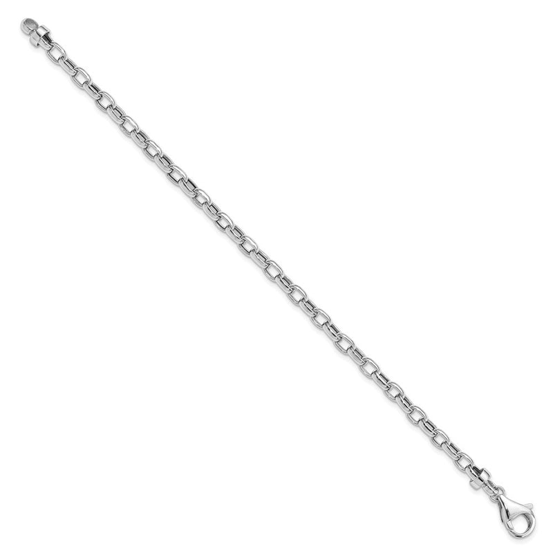 7.5 Inch 14K White Gold 7.5In 4.75mm Polished Fancy Bracelet