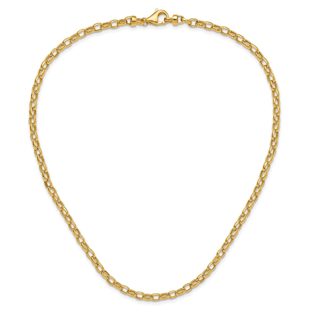 14K Yellow Gold 18In 4.5mm Polished Fancy Link Necklace
