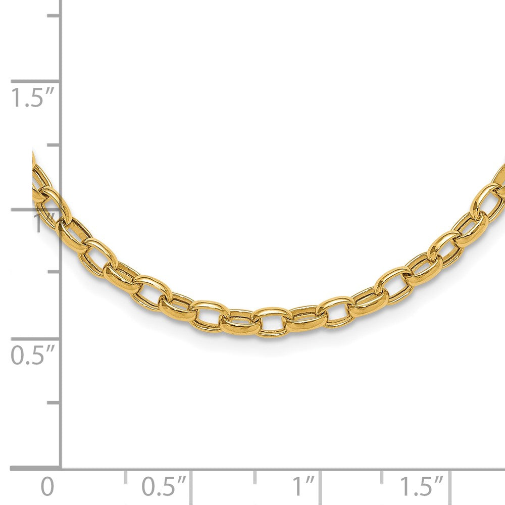 14K Yellow Gold 18In 4.5mm Polished Fancy Link Necklace