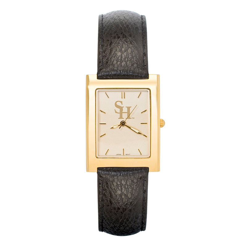 Non Metal Sam Houston State Sh Man'S Sq Dress Lea Watch