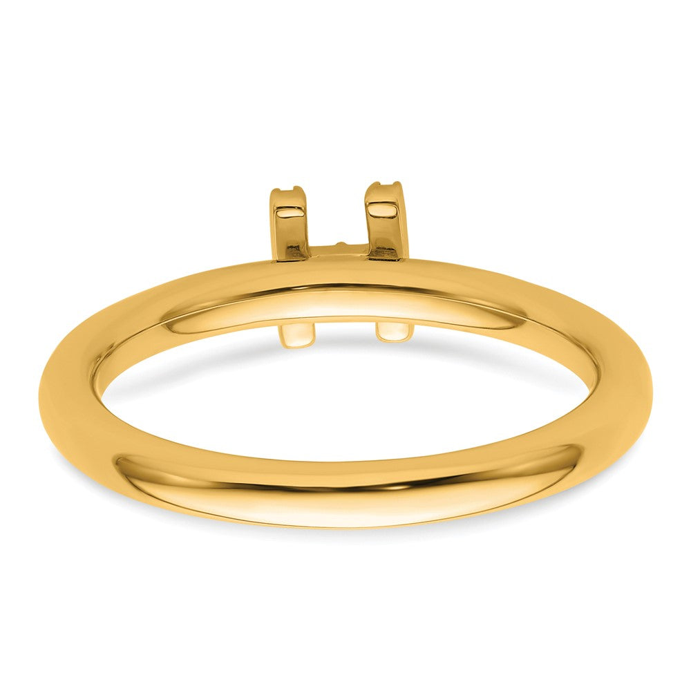 14K Yellow Gold Stackable Diamond Initial H Size 7 Ring