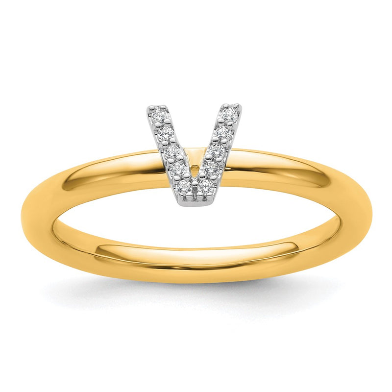 14k-yellow-gold-stackable-diamond-initial-v-size-7-ring-sk2112vy-7