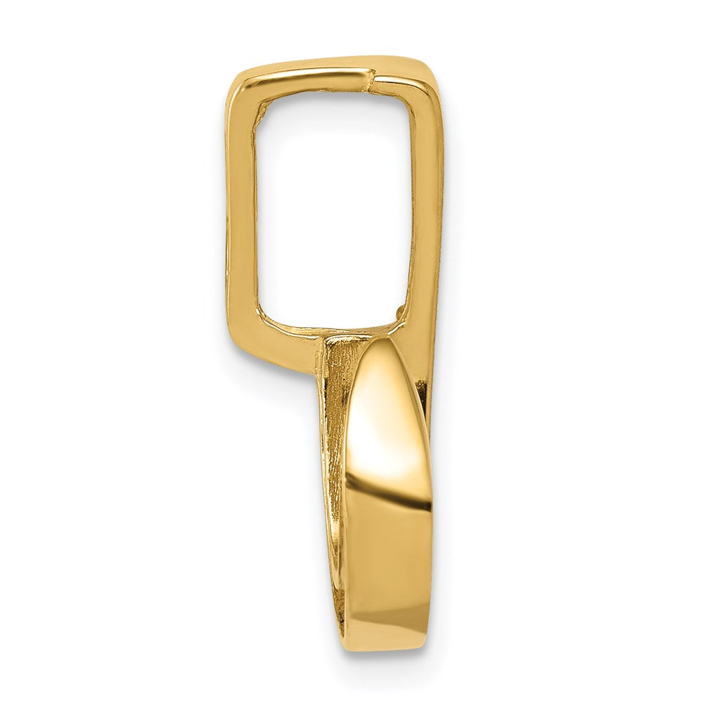 14K Yellow Gold Fits Up To 6mm Regular, 8mm Fancy Reversible Omega Slide