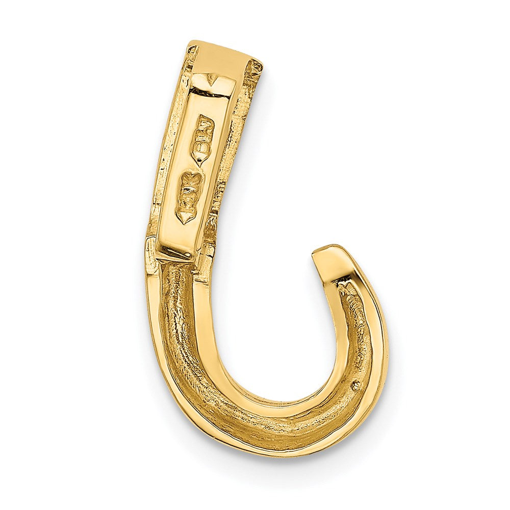 14K Yellow Gold Fits Up To 6mm Regular, 8mm Fancy Reversible Omega Slide