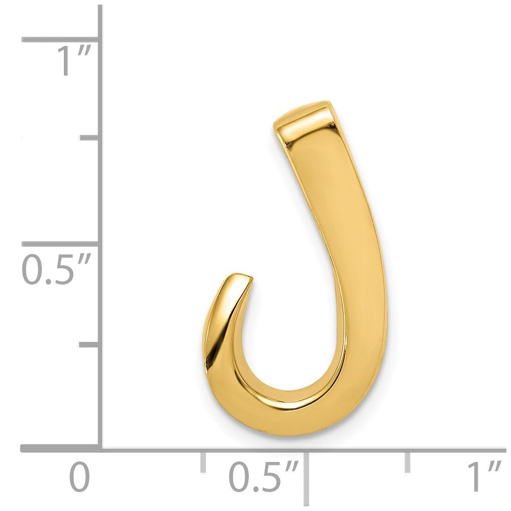 14K Yellow Gold Fits Up To 6mm Regular, 8mm Fancy Reversible Omega Slide