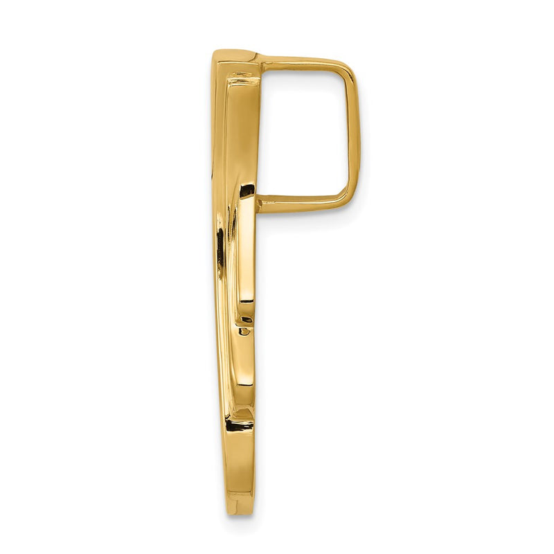 14K Yellow Gold Fits Up To 6mm Reg, 8mm Fancy Omega Slide