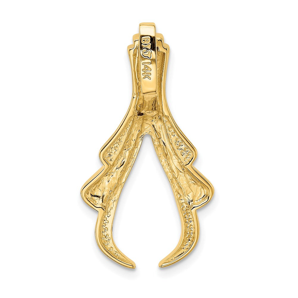14K Yellow Gold Fits Up To 6mm Reg, 8mm Fancy Omega Slide