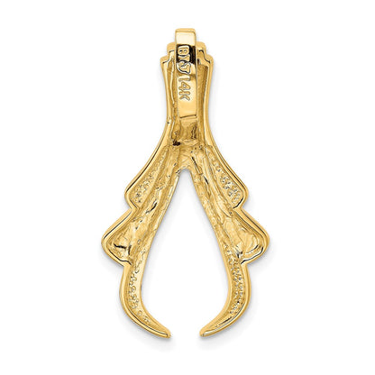 14K Yellow Gold Fits Up To 6mm Reg, 8mm Fancy Omega Slide