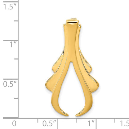 14K Yellow Gold Fits Up To 6mm Reg, 8mm Fancy Omega Slide