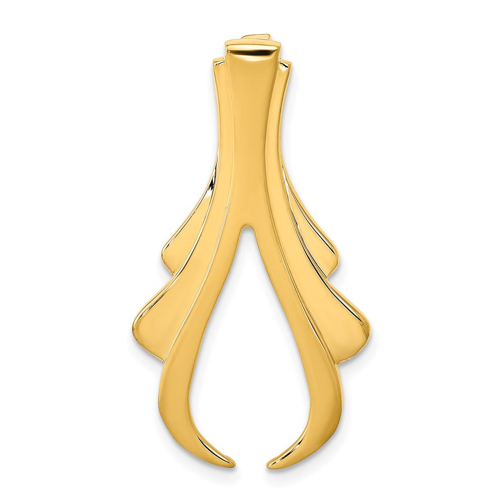 14K Yellow Gold Fits Up To 6mm Reg, 8mm Fancy Omega Slide