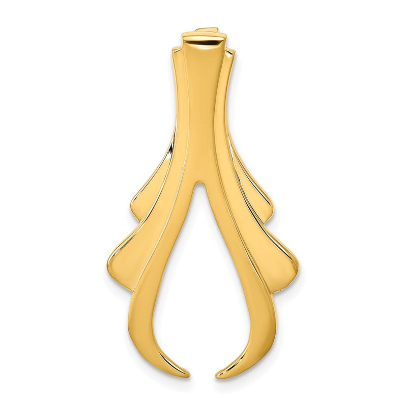 14K Yellow Gold Fits Up To 6mm Reg, 8mm Fancy Omega Slide