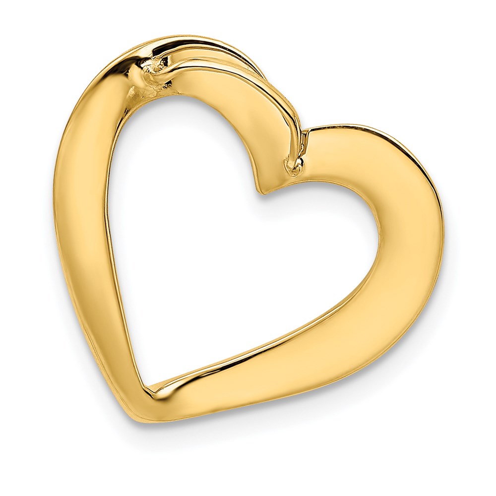 14K Yellow Gold Heart Slide