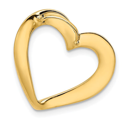 14K Yellow Gold Heart Slide