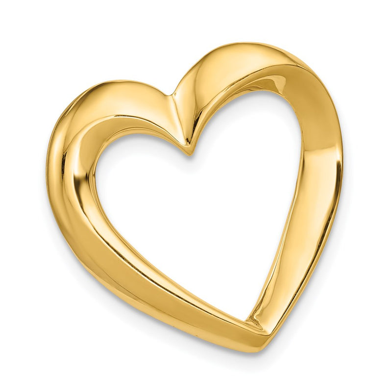 14K Yellow Gold Heart Slide