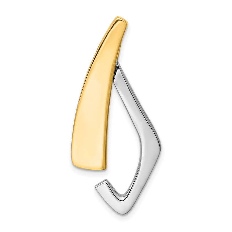 14K Two-Tone Fits Up To 6mm Omega, 8mm Reversible, Omega Slide