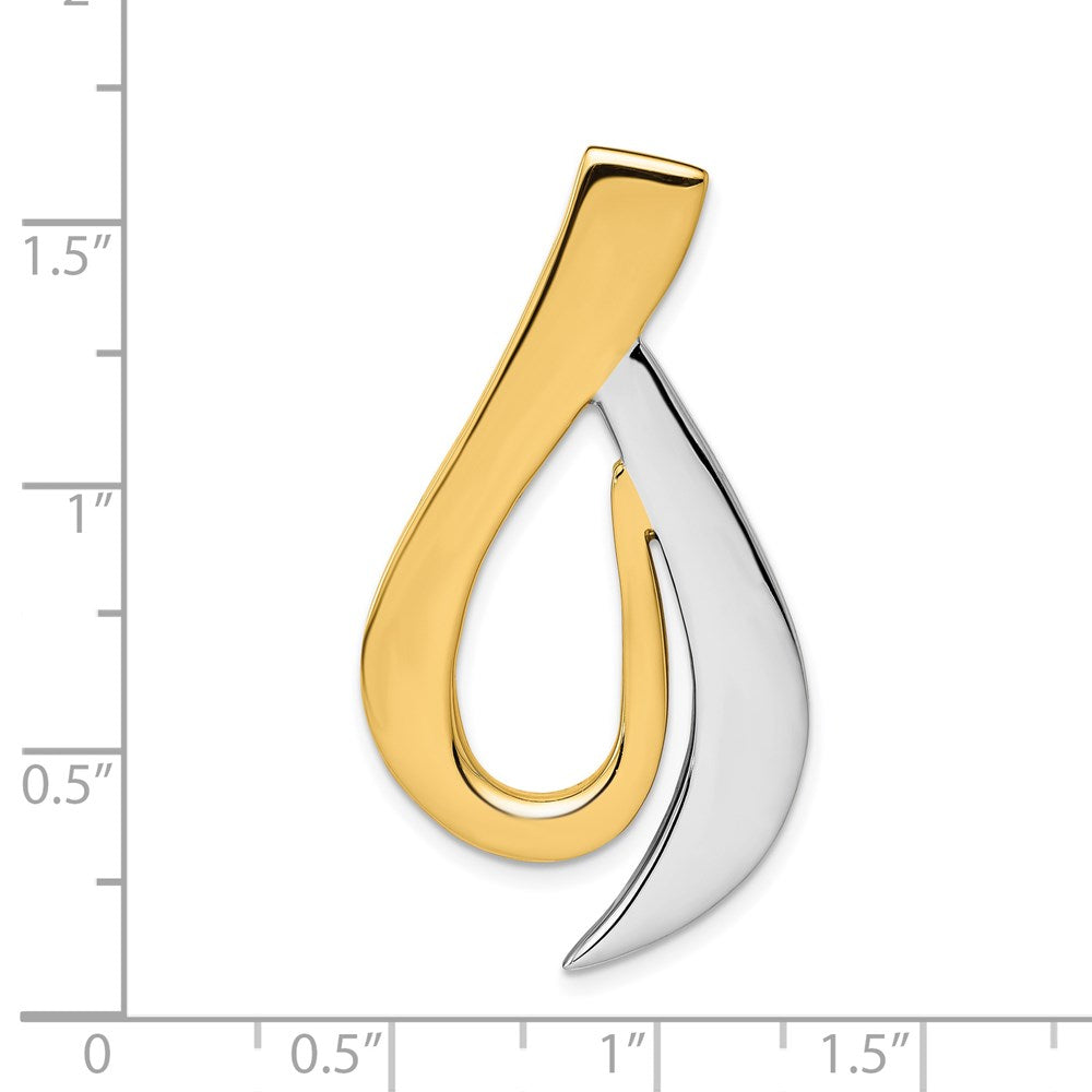 14K Two-Tone Fits Up To 6mm Omega, 8mm Reversible, Omega Slide