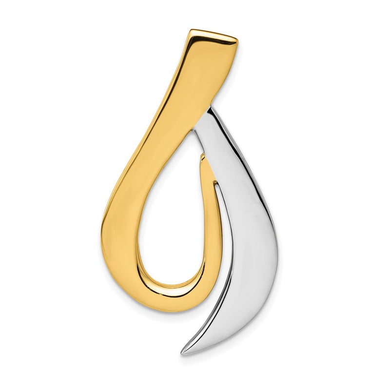 14K Two-Tone Fits Up To 6mm Omega, 8mm Reversible, Omega Slide