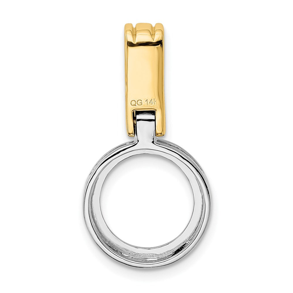 14K Two-Tone Fits Up To 3mm, 6mm Reversible Omega Slide