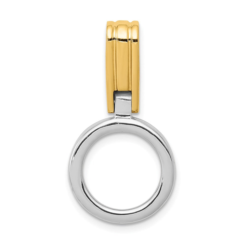 14K Two-Tone Fits Up To 3mm, 6mm Reversible Omega Slide