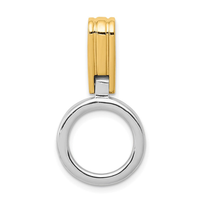 14K Two-Tone Fits Up To 3mm, 6mm Reversible Omega Slide