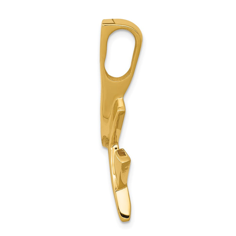 14K Yellow Gold Fancy Polished Slide