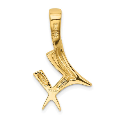 14K Yellow Gold Fancy Polished Slide