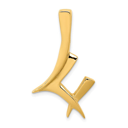14K Yellow Gold Fancy Polished Slide