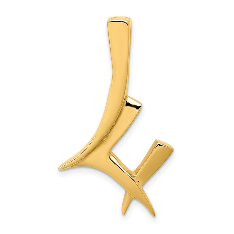 14K Yellow Gold Fancy Polished Slide