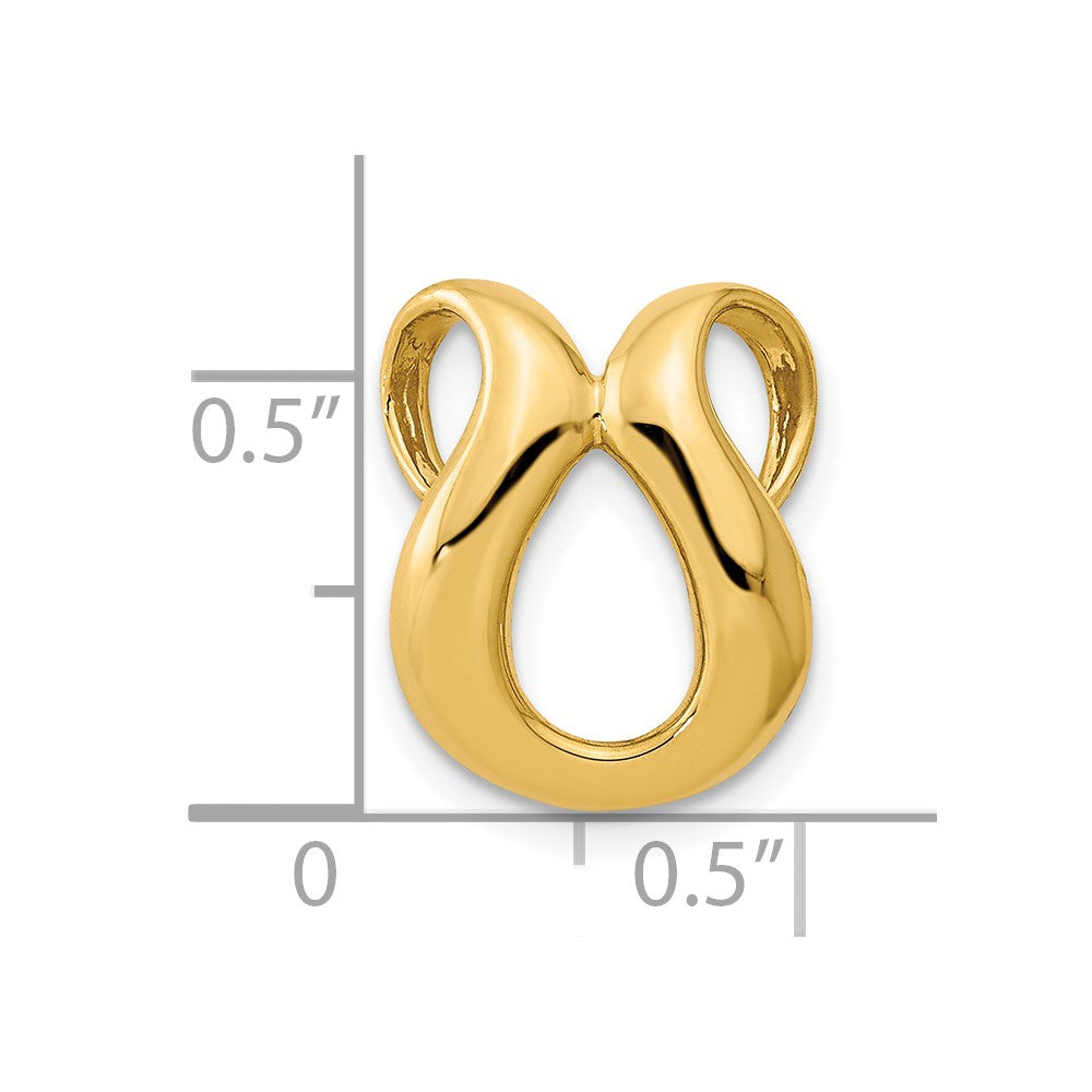 14K Yellow Gold Fits Up To 2mm Regular/4mm Fancy Omega Slide