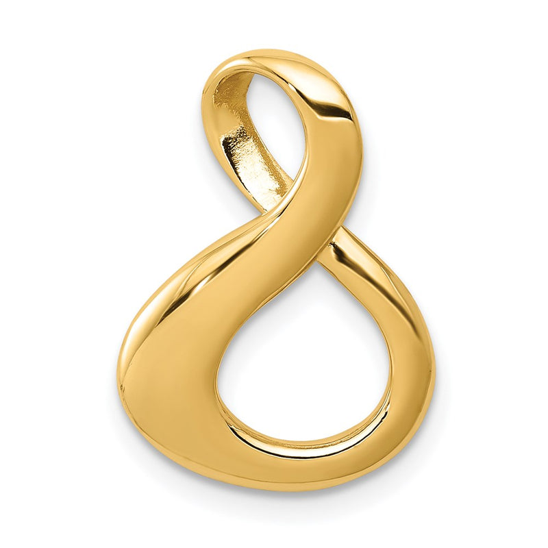 14K Yellow Gold Fits Up To 3mm Regular/6mm Fancy/Reversible Fancy Omega Slide