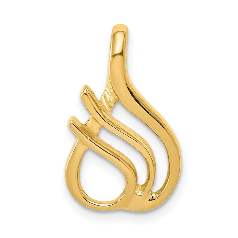 14K Yellow Gold Fits Up To 2mm Regular, 4mm Fancy Reversible Omega Slide