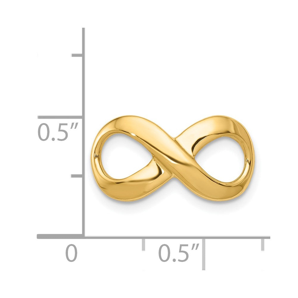 14K Yellow Gold Fancy Polished Infinity Figure-8 Slide