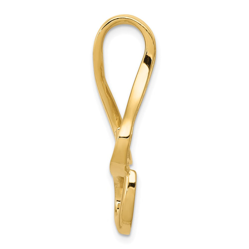 14K Yellow Gold Fits Up To 10mm Reg And Fancy Reversible Omega Slide