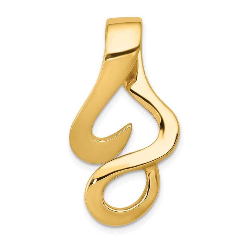 14K Yellow Gold Fits Up To 10mm Reg And Fancy Reversible Omega Slide